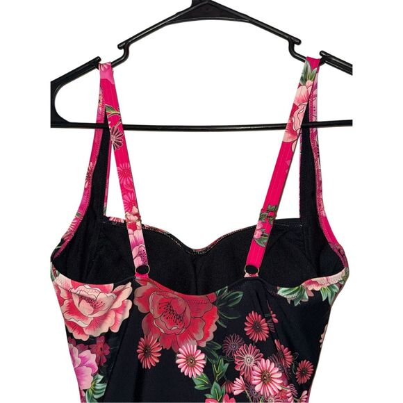 JOHNNY WAS PINK FLORAL RUCHED ONE PIECE. - RETAIL $198 - Picture 16 of 16